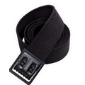 64" Black Giant Military Web Belt w/Black Open Face Buckle